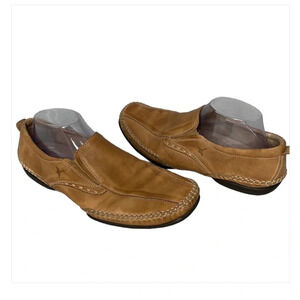 PILINKOS Mens Slip On Loafer Nude Tan Genuine Leather Rubber Soles Size 42
